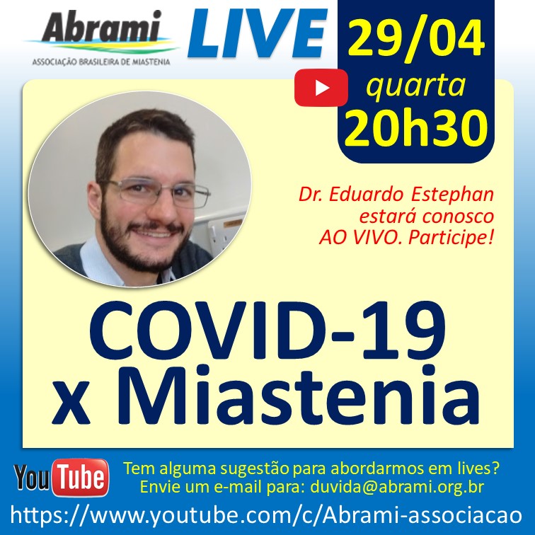 Live Abrami 29/04/2020, assista em http://youtube.com/abramivideos